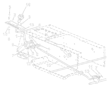 Part Location Diagram of 16192A Husky Speed Selector Lever Ass'y.